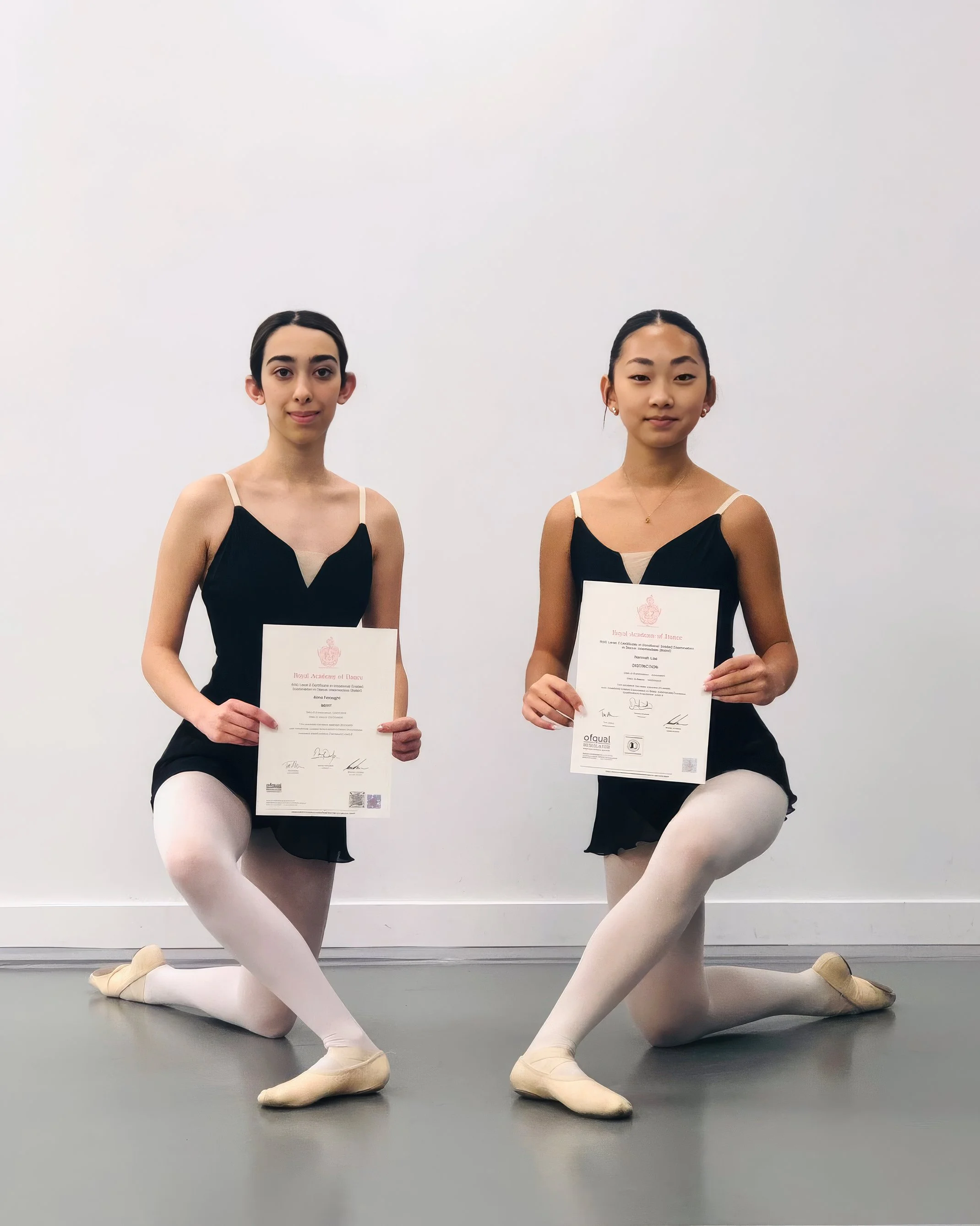 Prefontaine Ballet students celebrating success in the Royal Academy of Dance (RAD) examinations, providing professional classical ballet training for dancers from North Vancouver, West Vancouver, Vancouver, and the North Shore.
