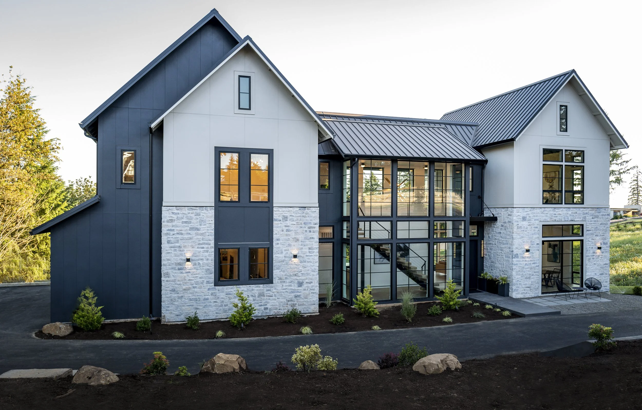 Modern home featuring Hardie® Architectural Collection panel siding.