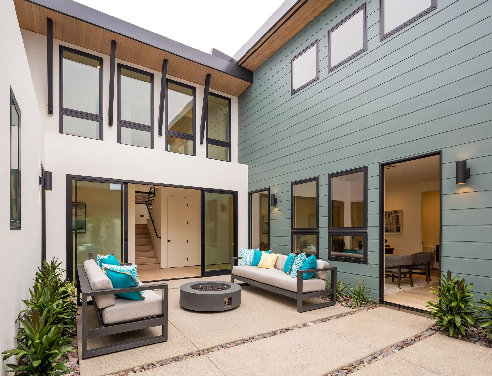 Modern home featuring Hardie Artisan Square Channel siding.
