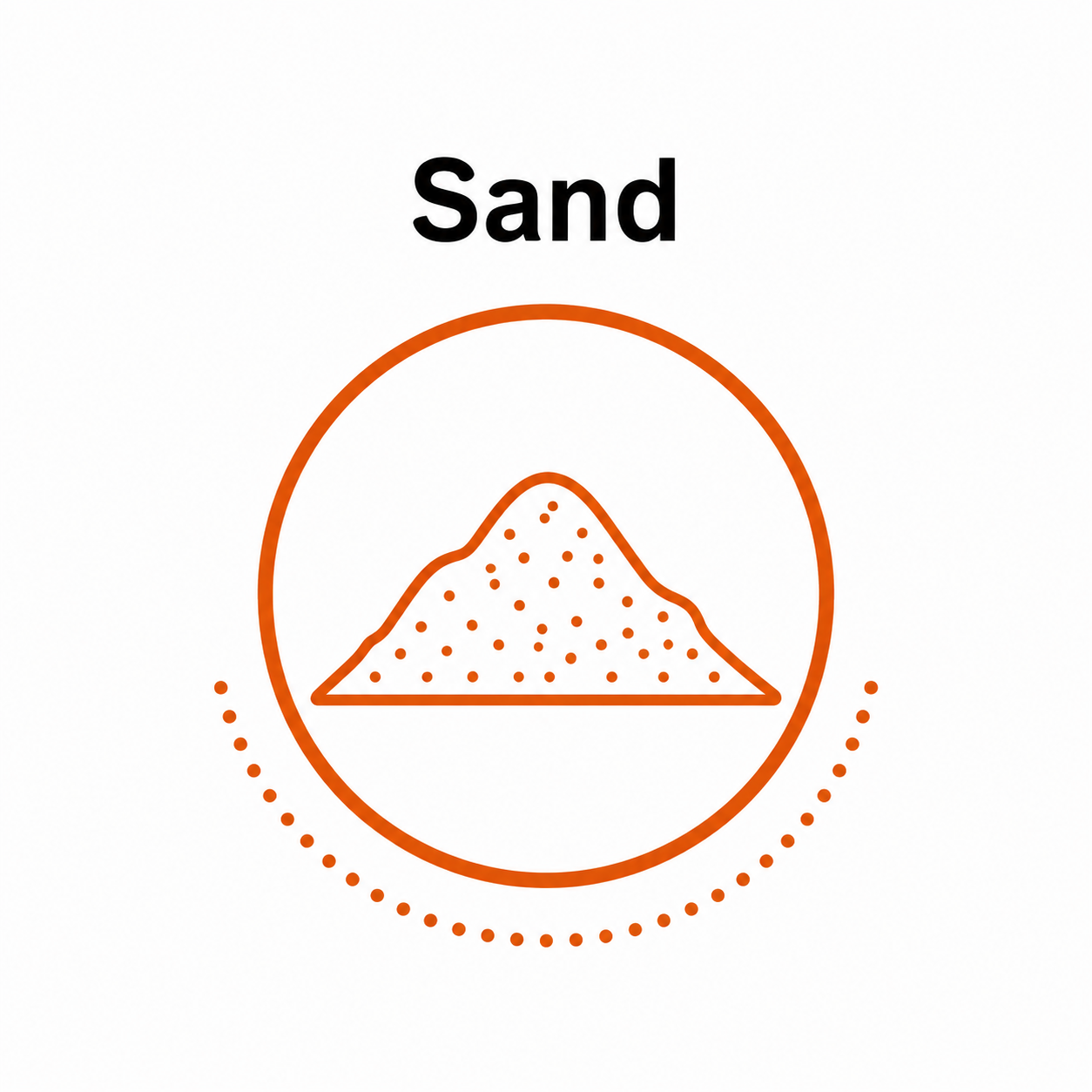 Sand used in the manufacturing of fiber cement siding products.
