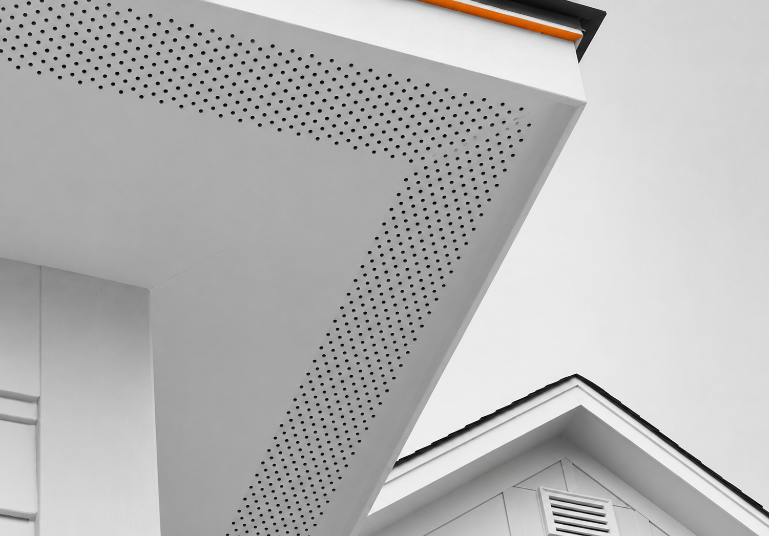 Hardie Soffit designed for roof overhangs and attic ventilation.