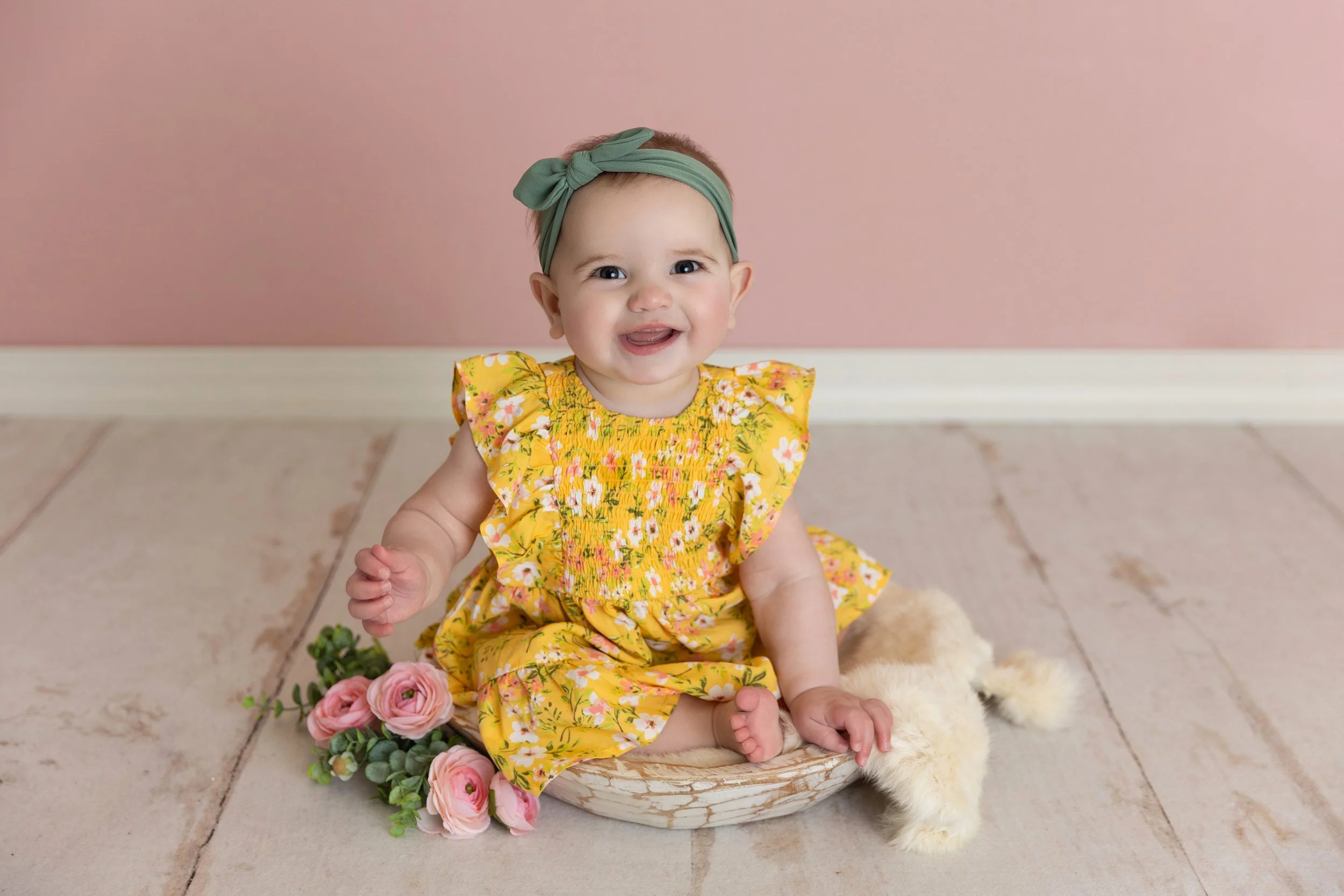 Baby girl sitter session apex cary