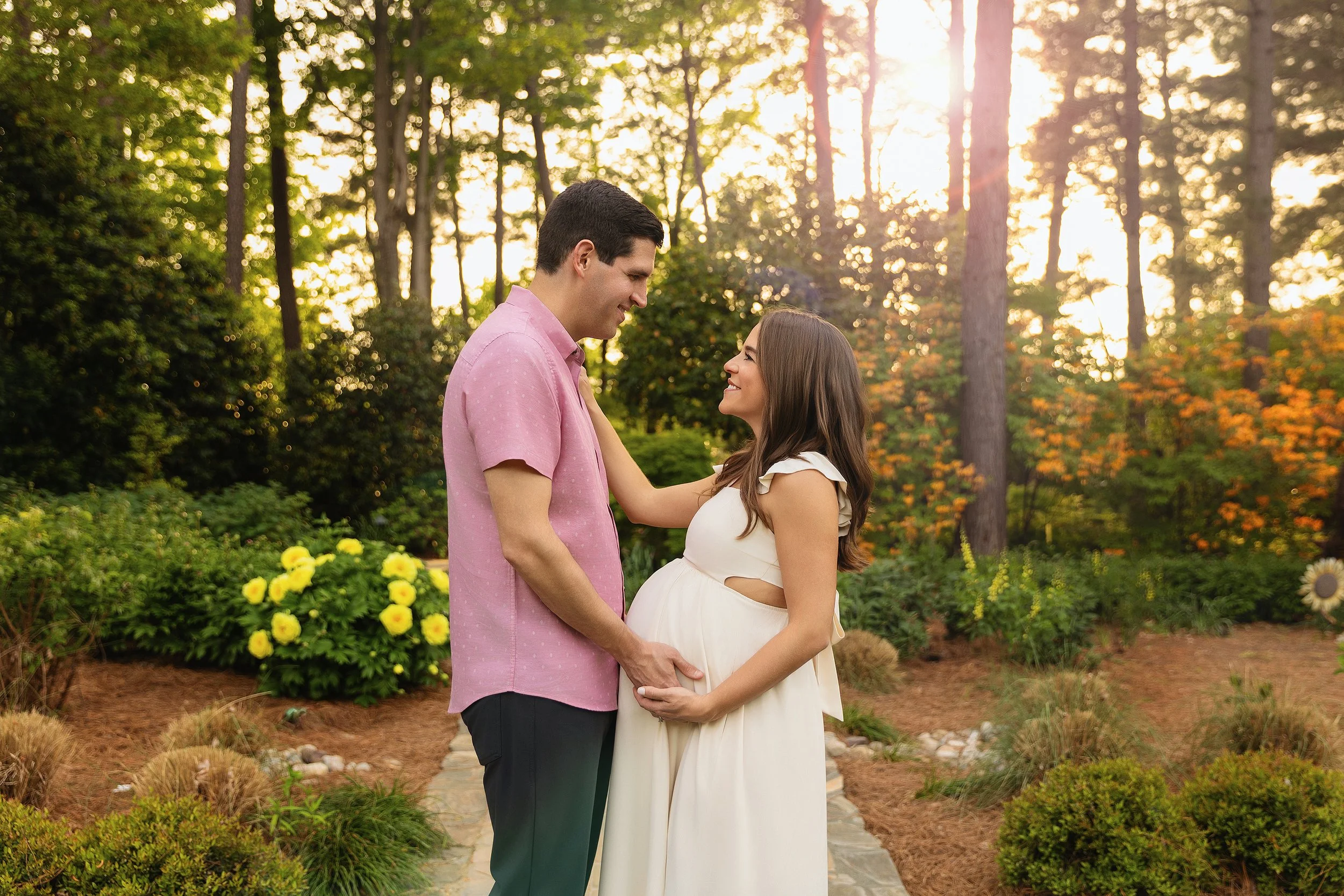 Apex NC Maternity Photographer | Jaclyn &amp; Bryce at WRAL Gardens