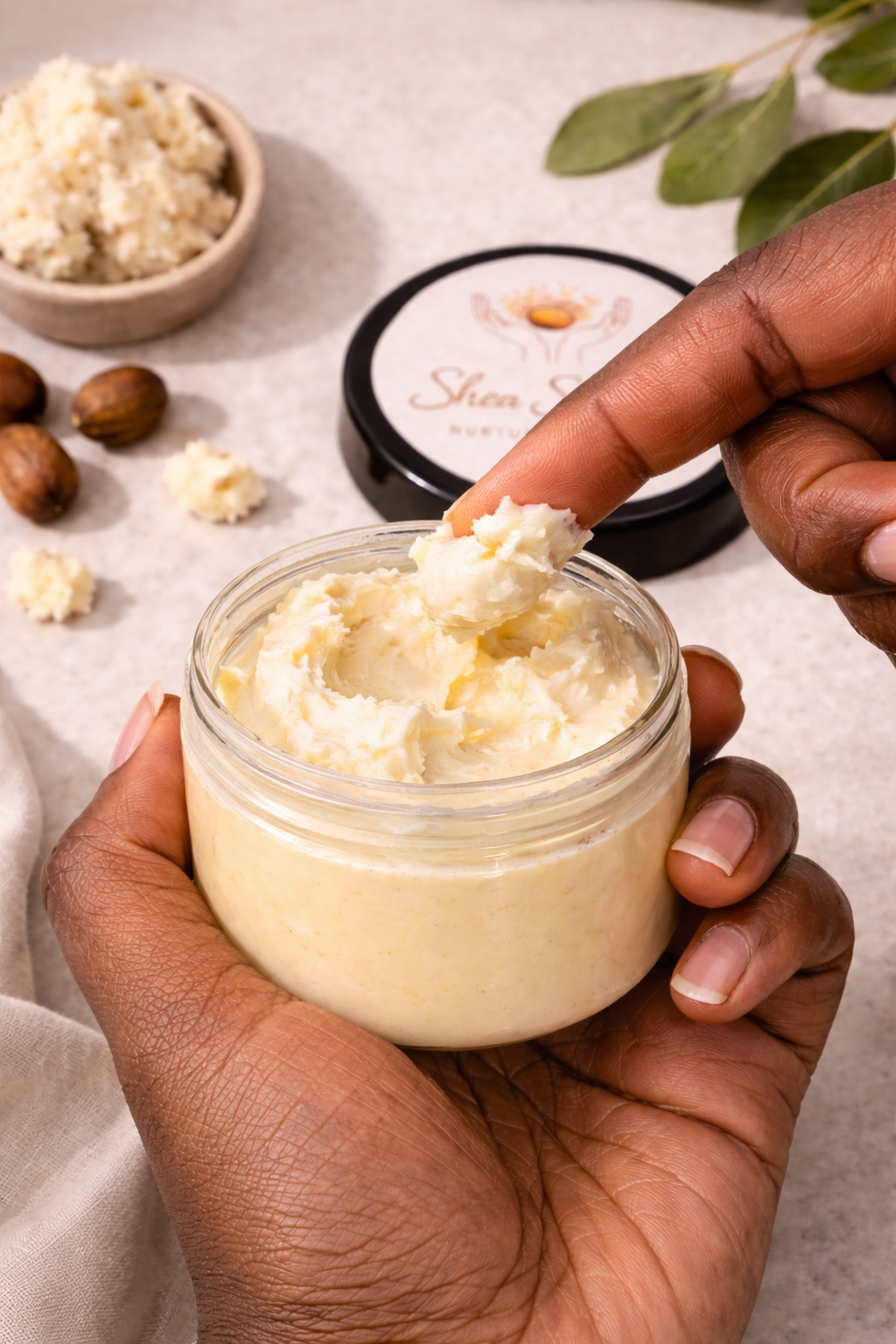Raw Unrefined Shea Butter (100ml) | Pure Ghanaian Shea Butter for Skin & Hair