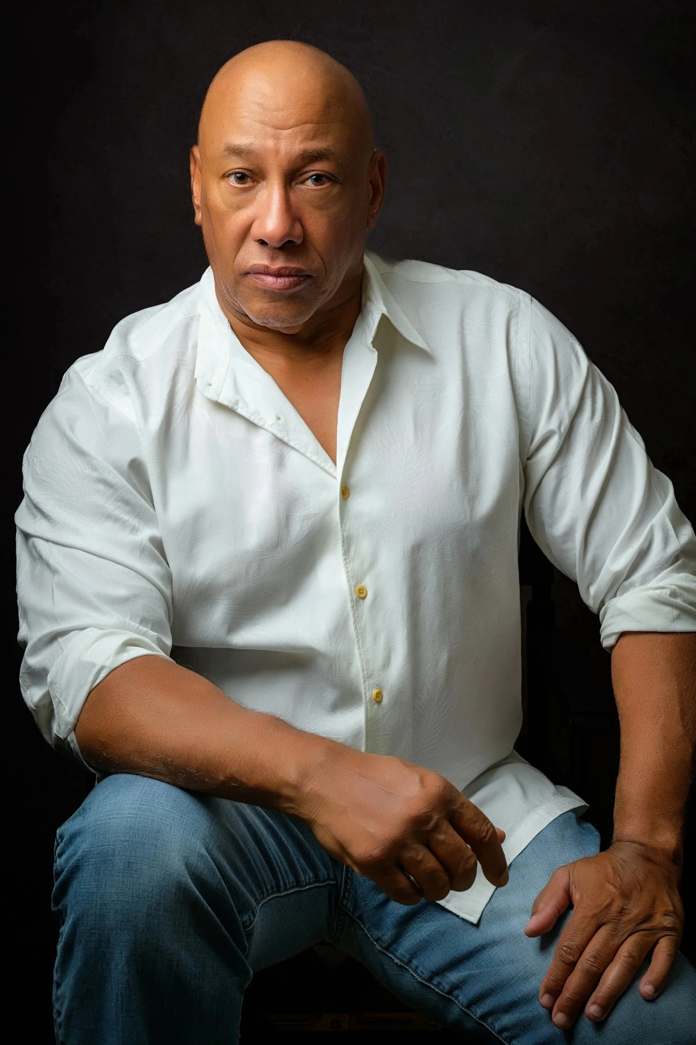 Creative editorial portrait of Mike Harriel in Fontana