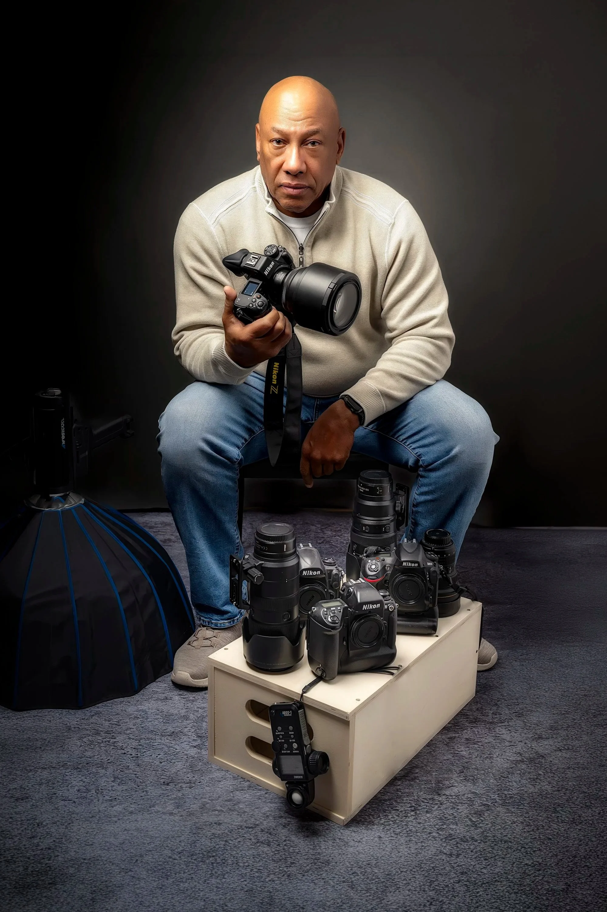 Creative branding portrait of Mike Harriel in Fontana