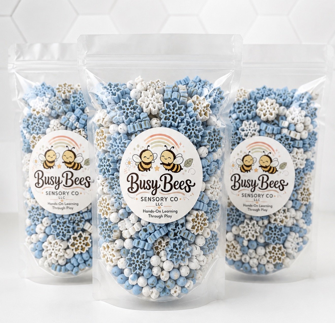Frozen-Inspired Winter Sensory Mix – 4 Cups of Sensory Filler