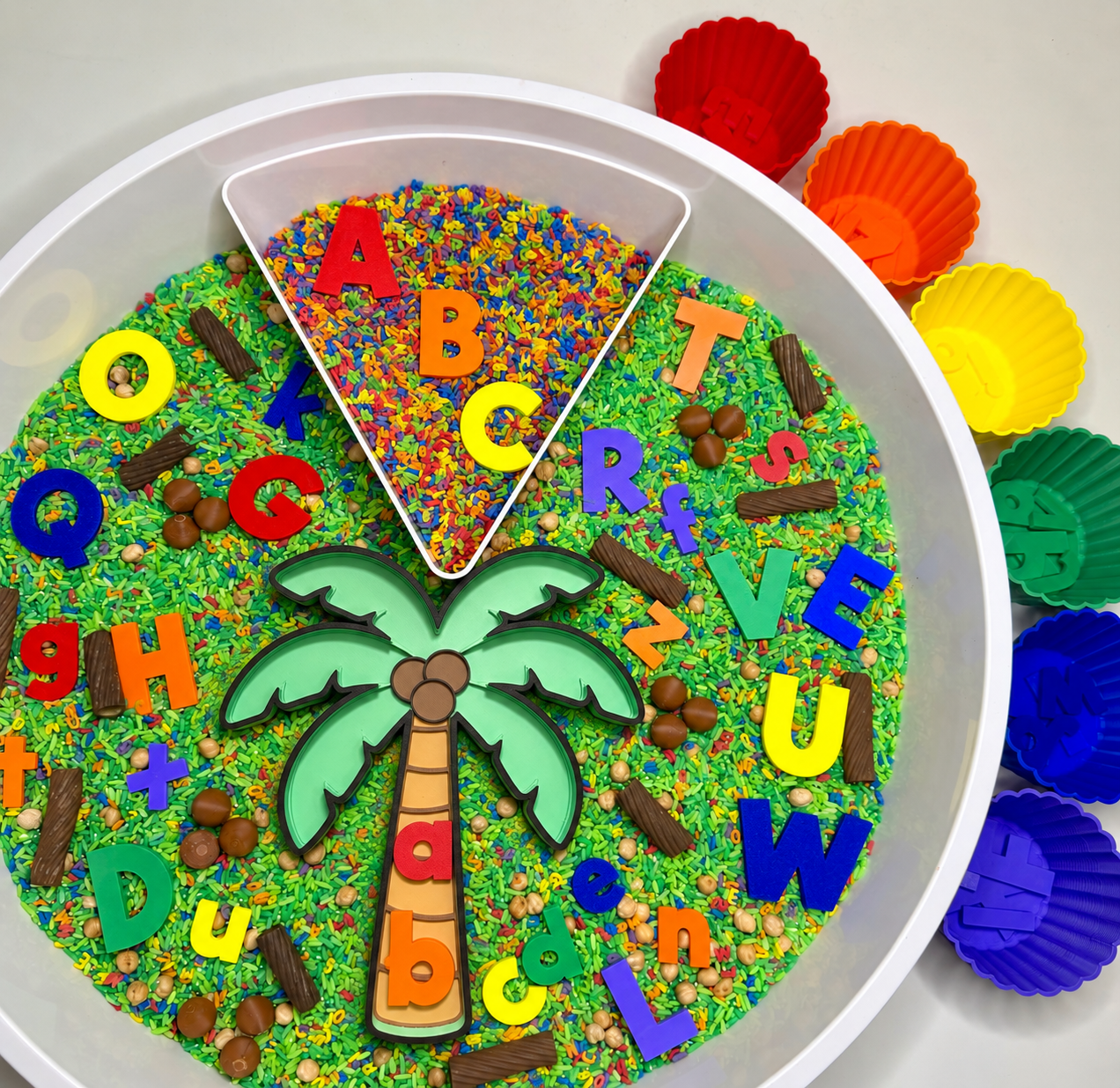Colorful Palm Tree Sensory Rice Tray.png