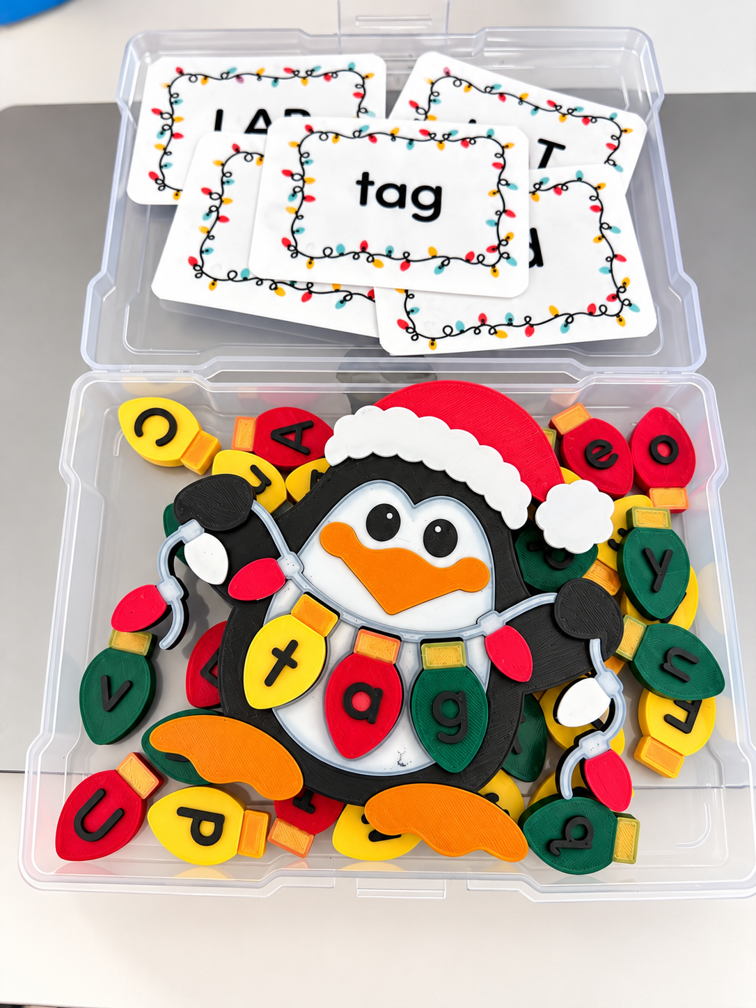 Penguin CVC Word Building and Learning Activity