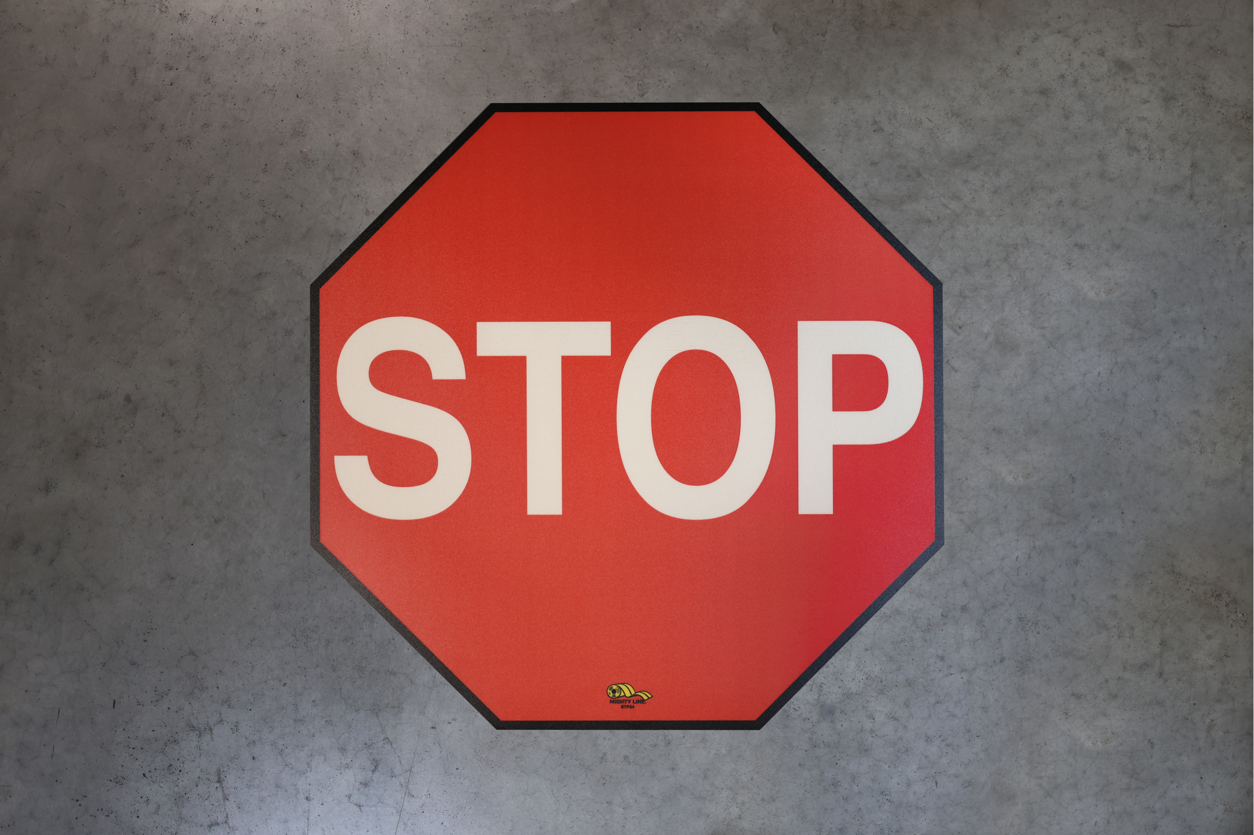 Standard Red Stop Sign - Floor Marking, 36"