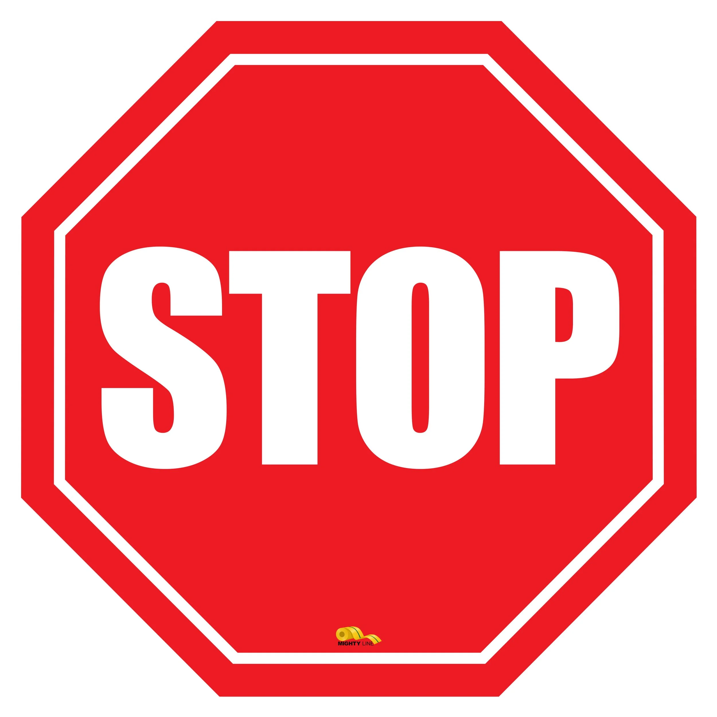 Stop Sign Modern Floor Sign - Floor Marking Sign