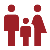 Two stylized human figures holding hands, depicted in a simple, red icon style.