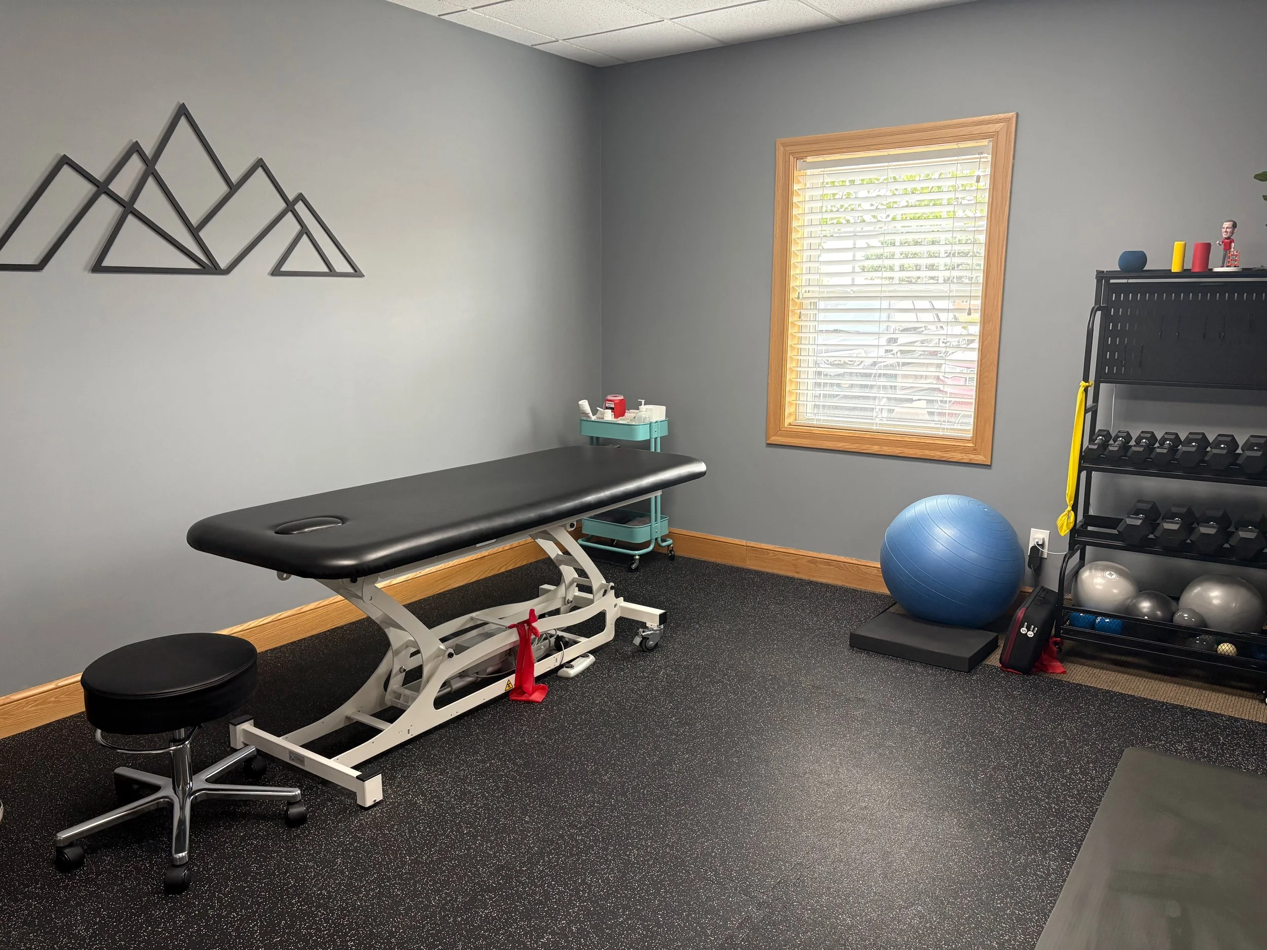 Inside Ron Harder's physiotherapy clinic in Westminster, Colorado