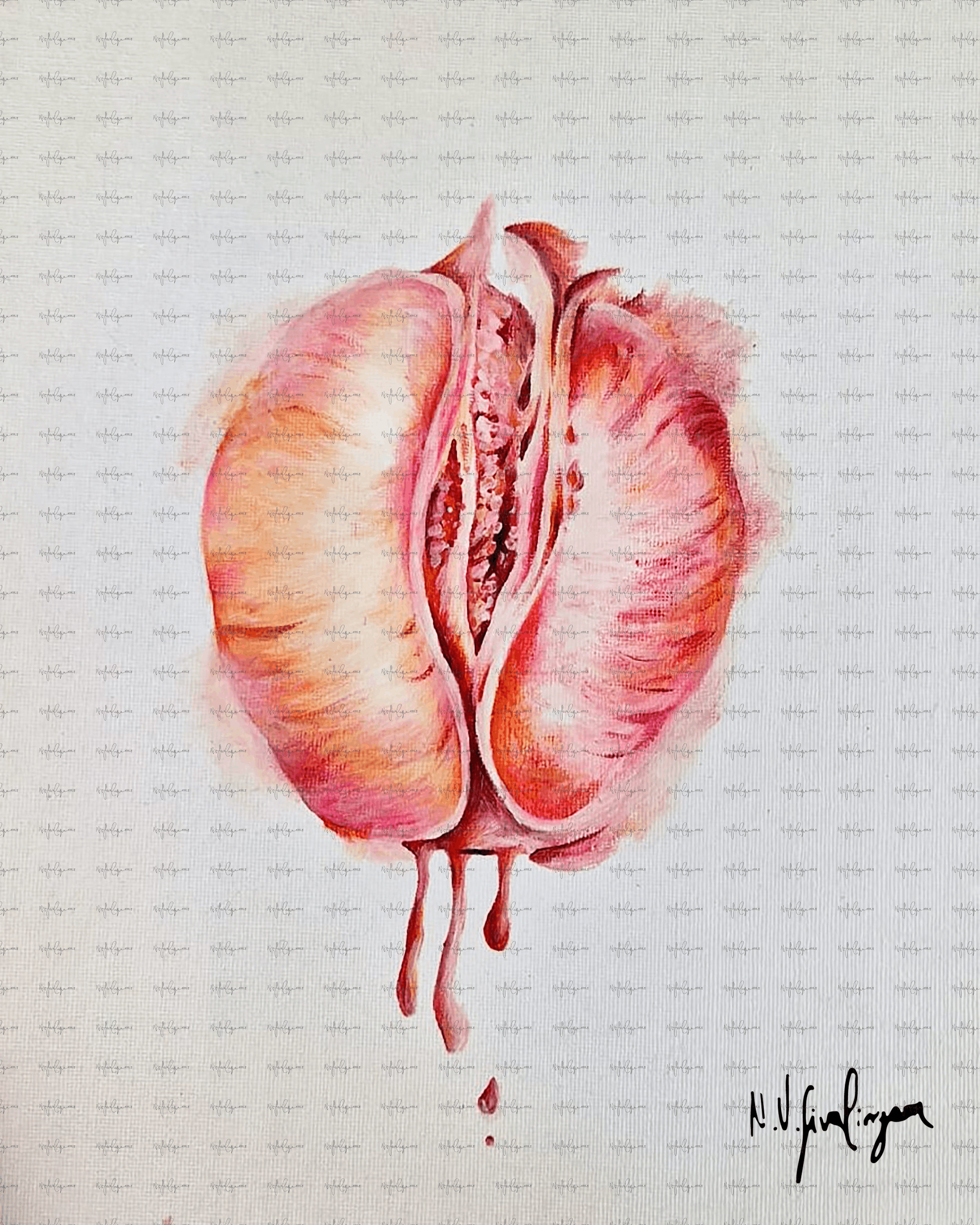 grapefruit vulva (Kunstdruck)