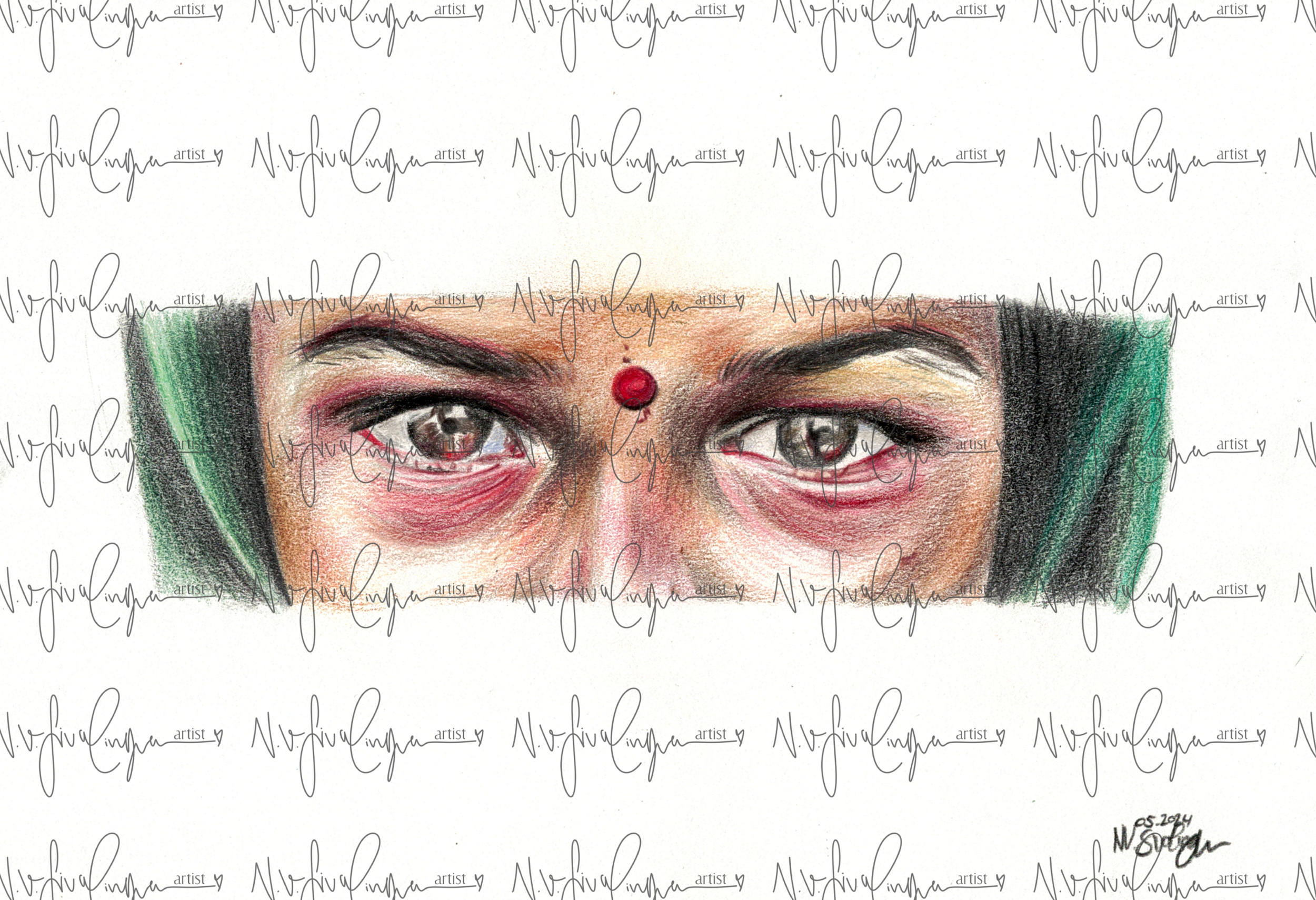 tamil eyes (Kunstdruck)