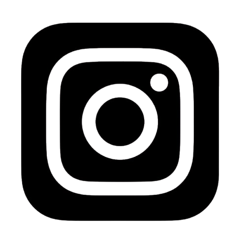 Instagram logo in black and white.