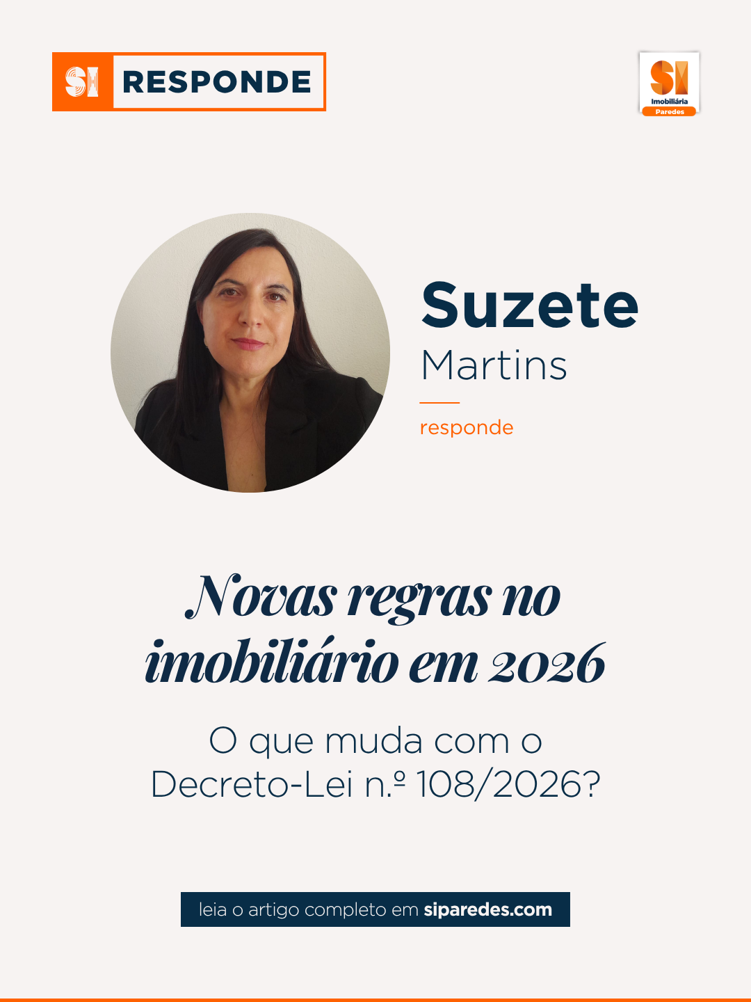 Novas regras no imobiliário em 2026: o que muda com o Decreto-Lei n.º 108/2026?