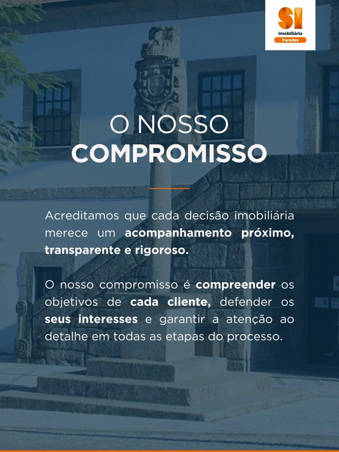 O nosso compromisso!

Na SI Paredes, acreditamos que o mercado imobili&aacute;rio vai muito al&eacute;m de n&uacute;meros, &aacute;reas ou localiza&ccedil;&otilde;es.

Para n&oacute;s, o imobili&aacute;rio &eacute;, acima de tudo, sobre pessoas. Sobr
