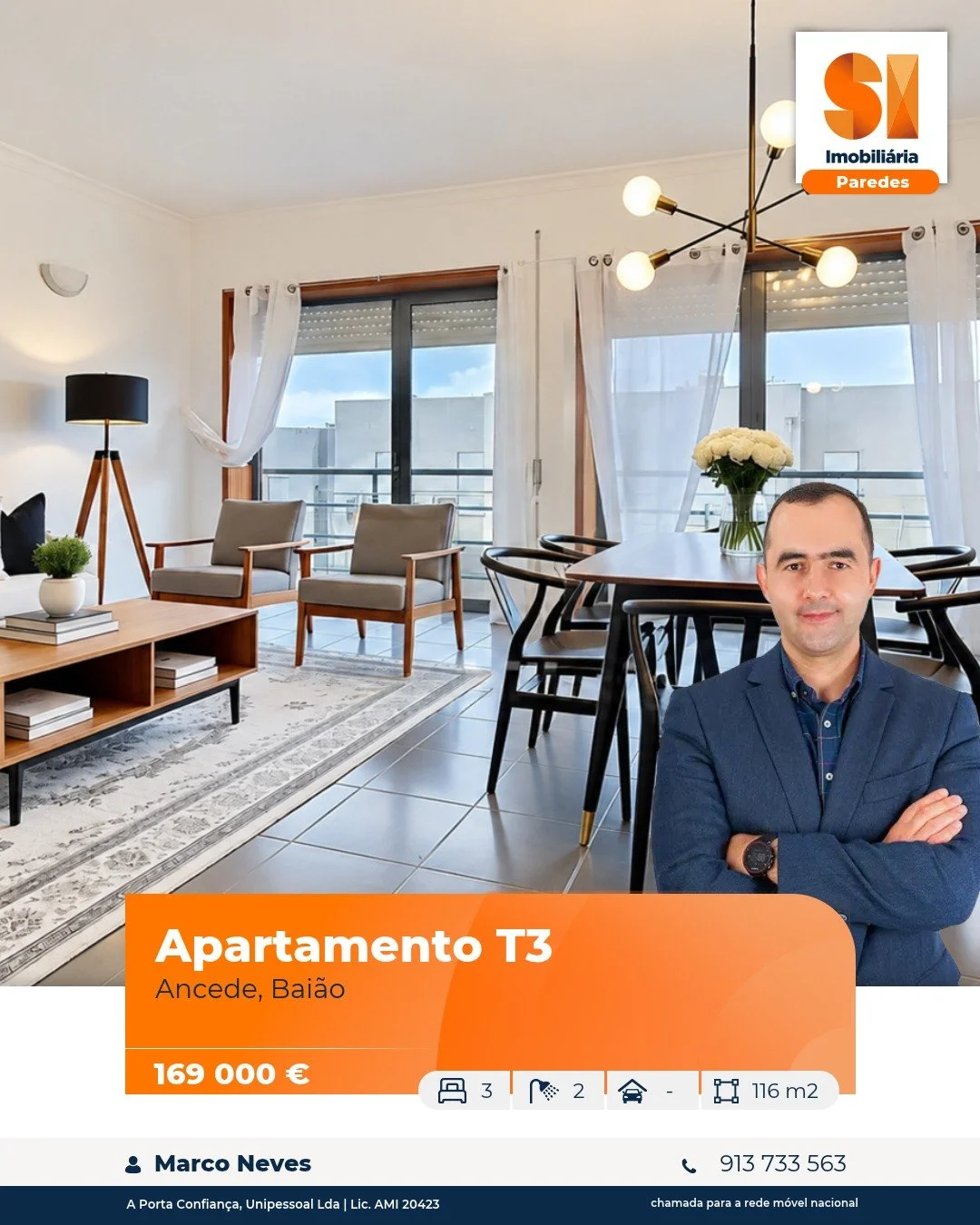 Mais espa&ccedil;o para viver, trabalhar e aproveitar cada momento em casa. 🏡

Em Ancede, Bai&atilde;o, este apartamento T3 oferece 116 m&sup2; de &aacute;rea, com divis&otilde;es espa&ccedil;osas e vers&aacute;teis, pensadas para acompanhar as dife