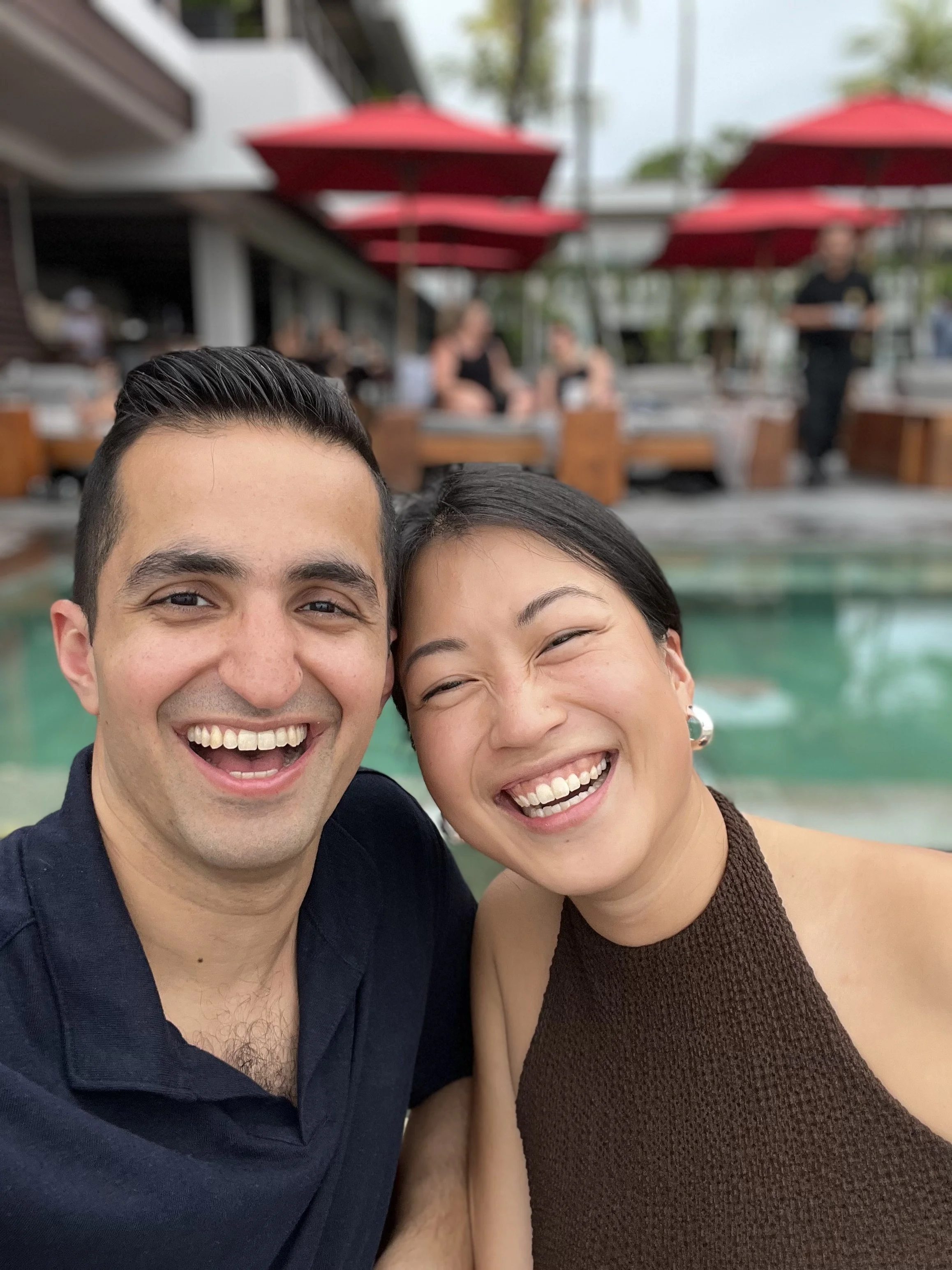 Big smiles from Bali, where we surfed, played lots of tennis, and took relaxing walks in Sanur.