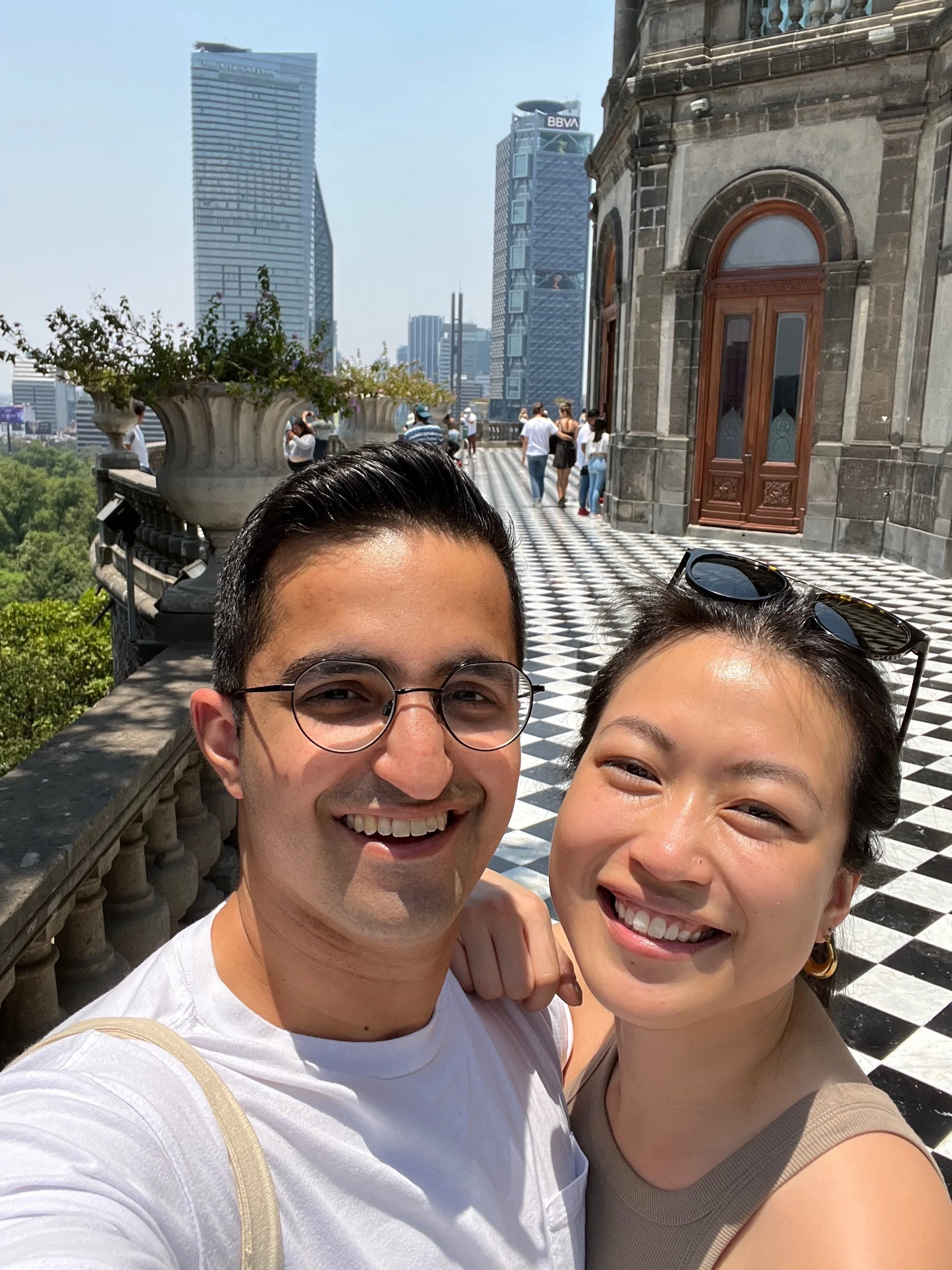 Our first selfie together at Chapultepec Castle in Mexico City. This was the first weekend we had together to explore 