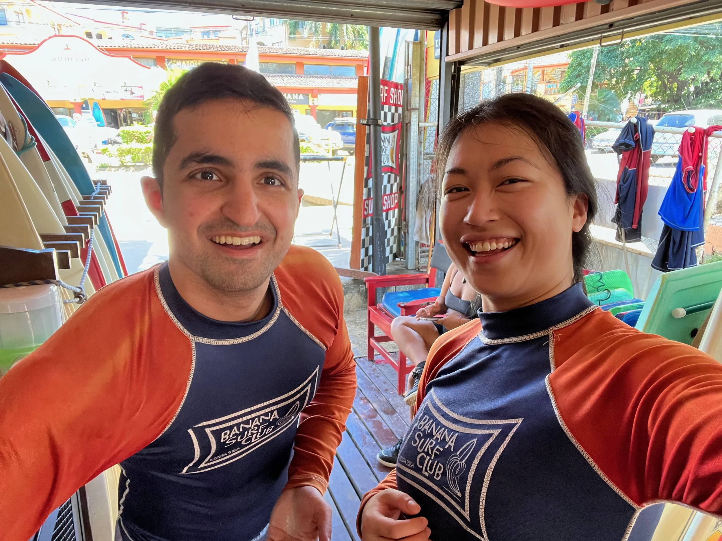 Our first big vacation was to Costa Rica, where we realized we love active vacations where we exhaust ourselves physically and enjoy the deepest sleep. We learned to surf for the first time, stumbled upon a local rodeo, and hung out in natural hot sp