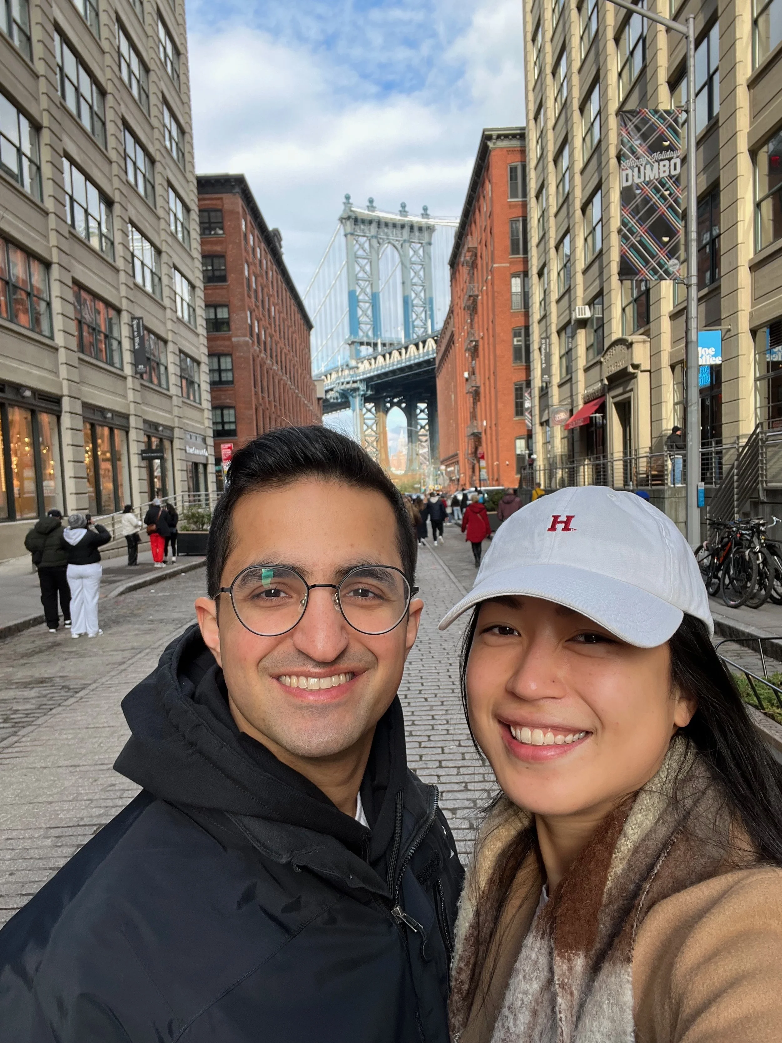 We moved to DUMBO together, which has been our home for the past 2+ years. We love it here for many reasons: we had our second date here, the daily walks are unreal, and the LifeTime gym has given us a sense of community that we haven't felt in other