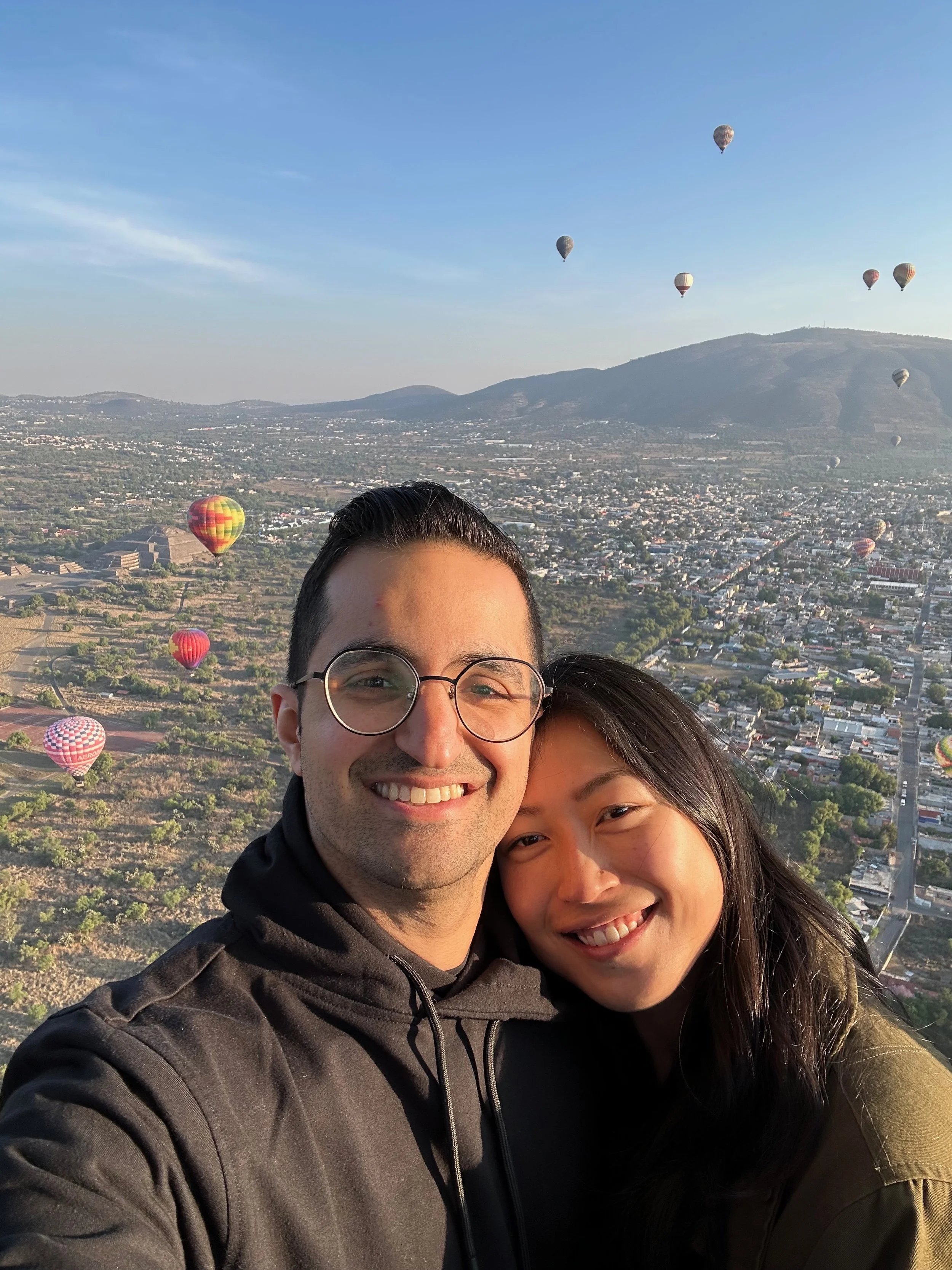 Seeing hot air balloons in Mexico City