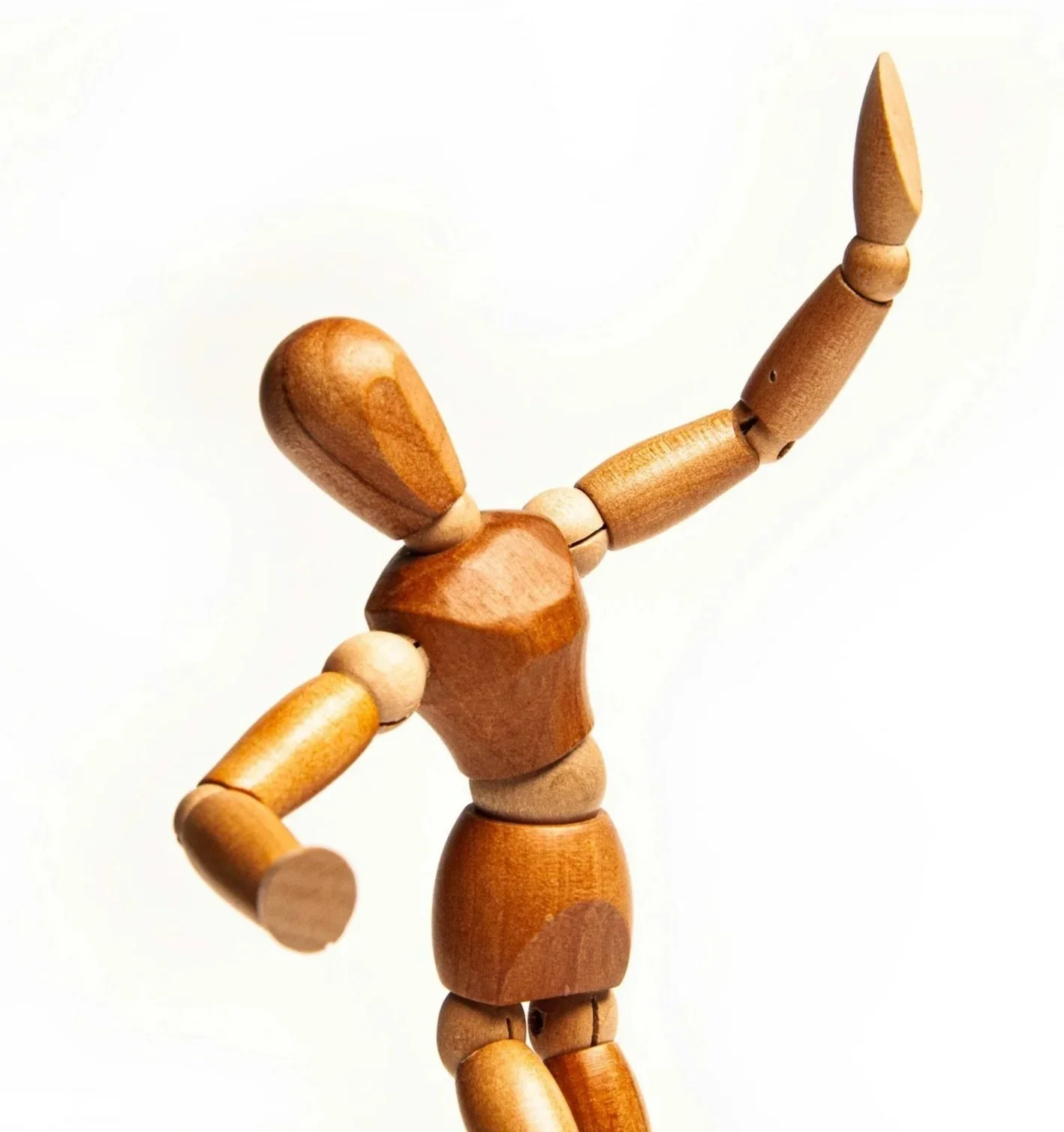 Posable wooden figure