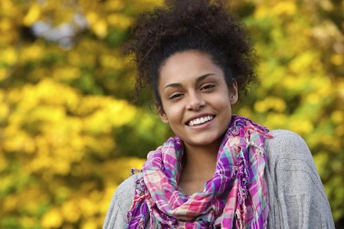 happy black woman
