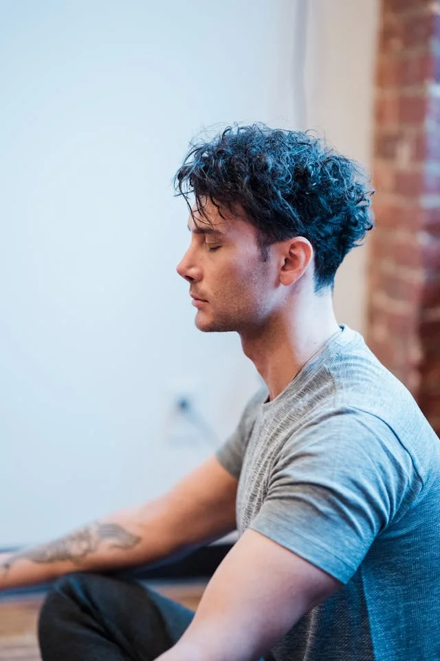 man meditating