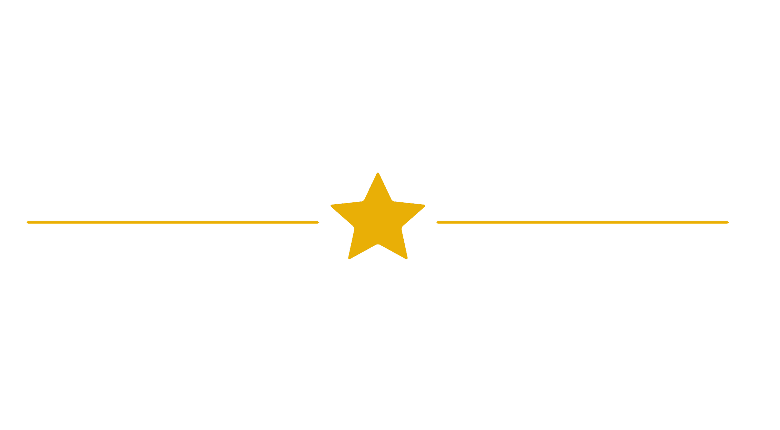 Gold star with gold line.