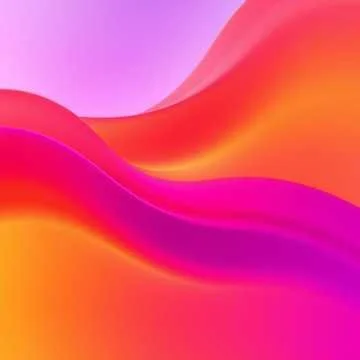 Abstract digital artwork with pink, orange, and purple flowing waves.