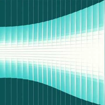 Abstract digital design with curved lines and a gradient of blue and white colors.