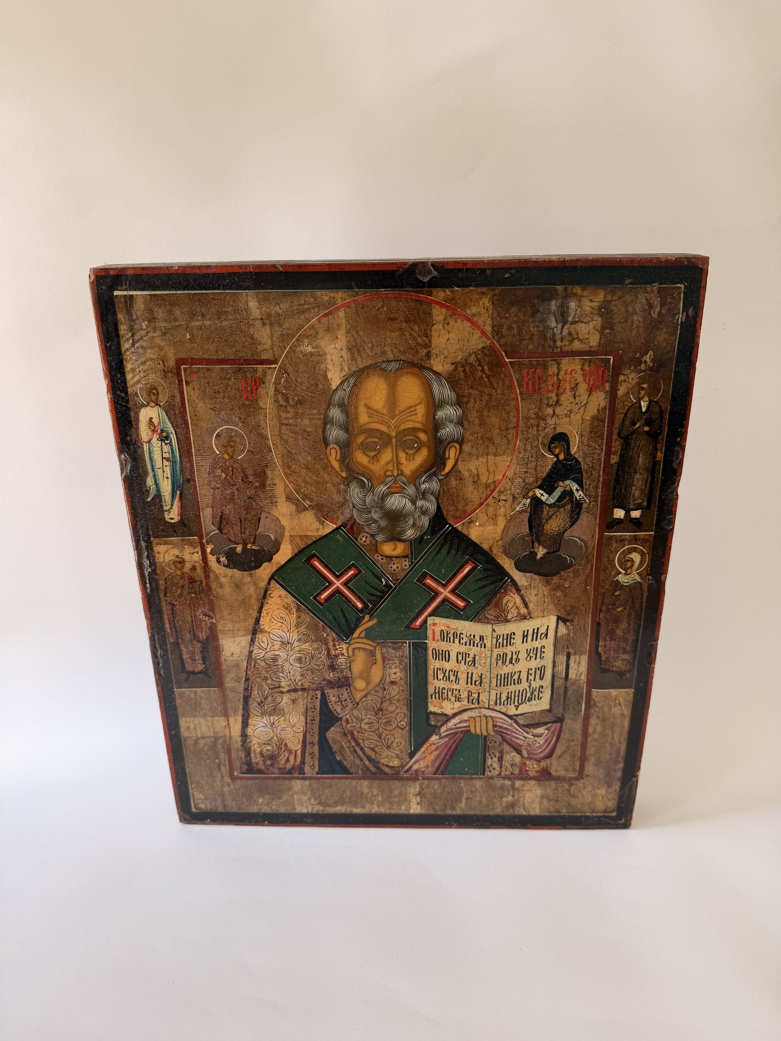 St. Nicholas Icon on Wood Panel