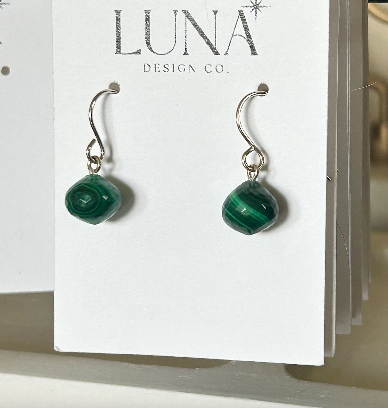 Malachite Drop Earrings