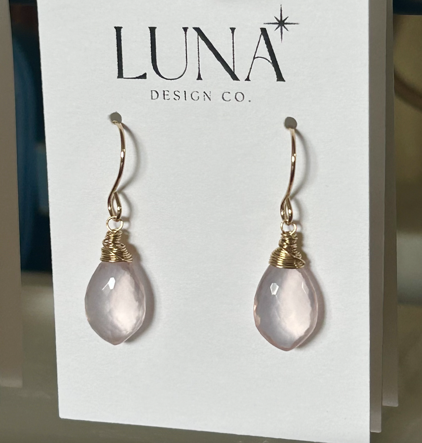 Rose Quartz Drop Earrings