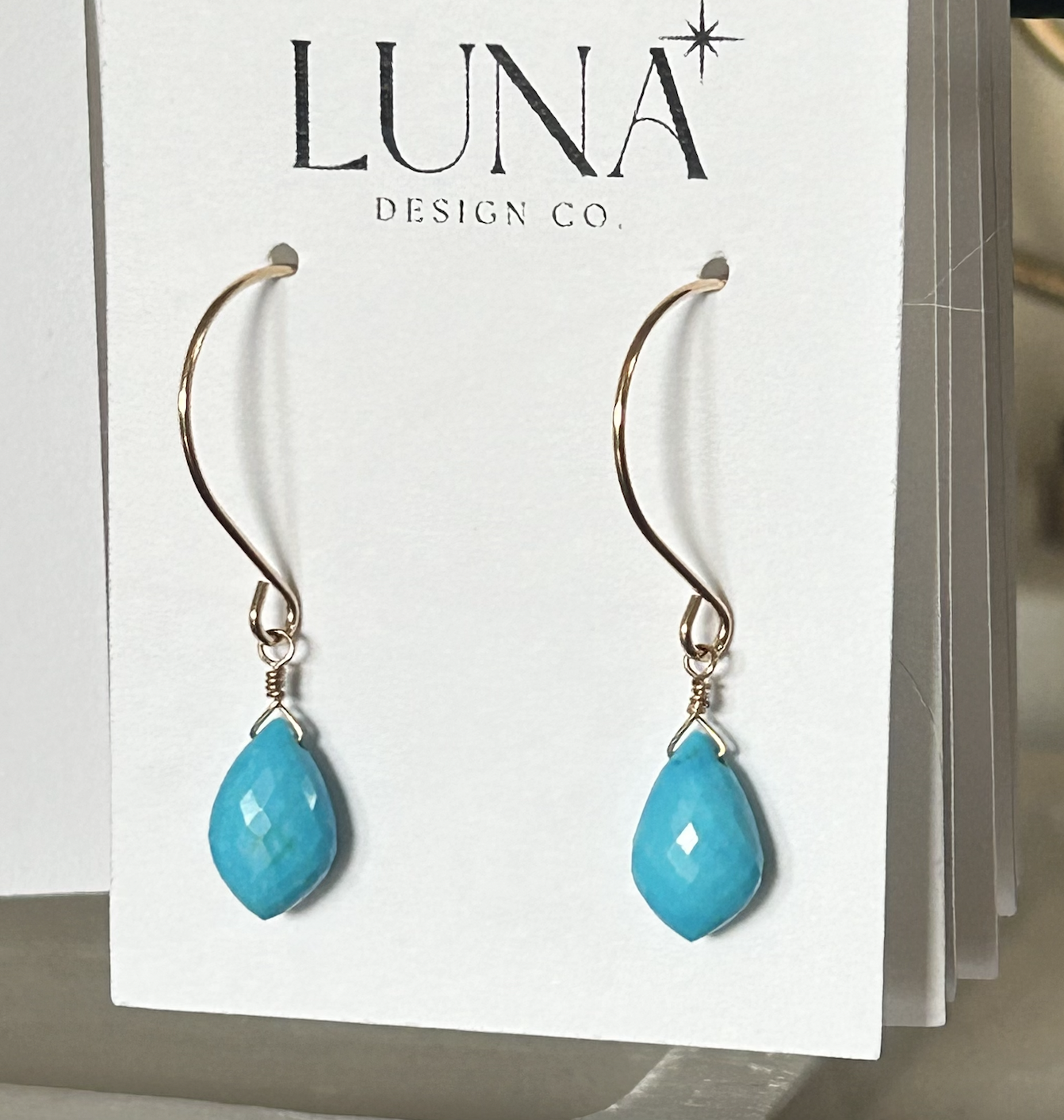 American Turquoise Drop Earrings