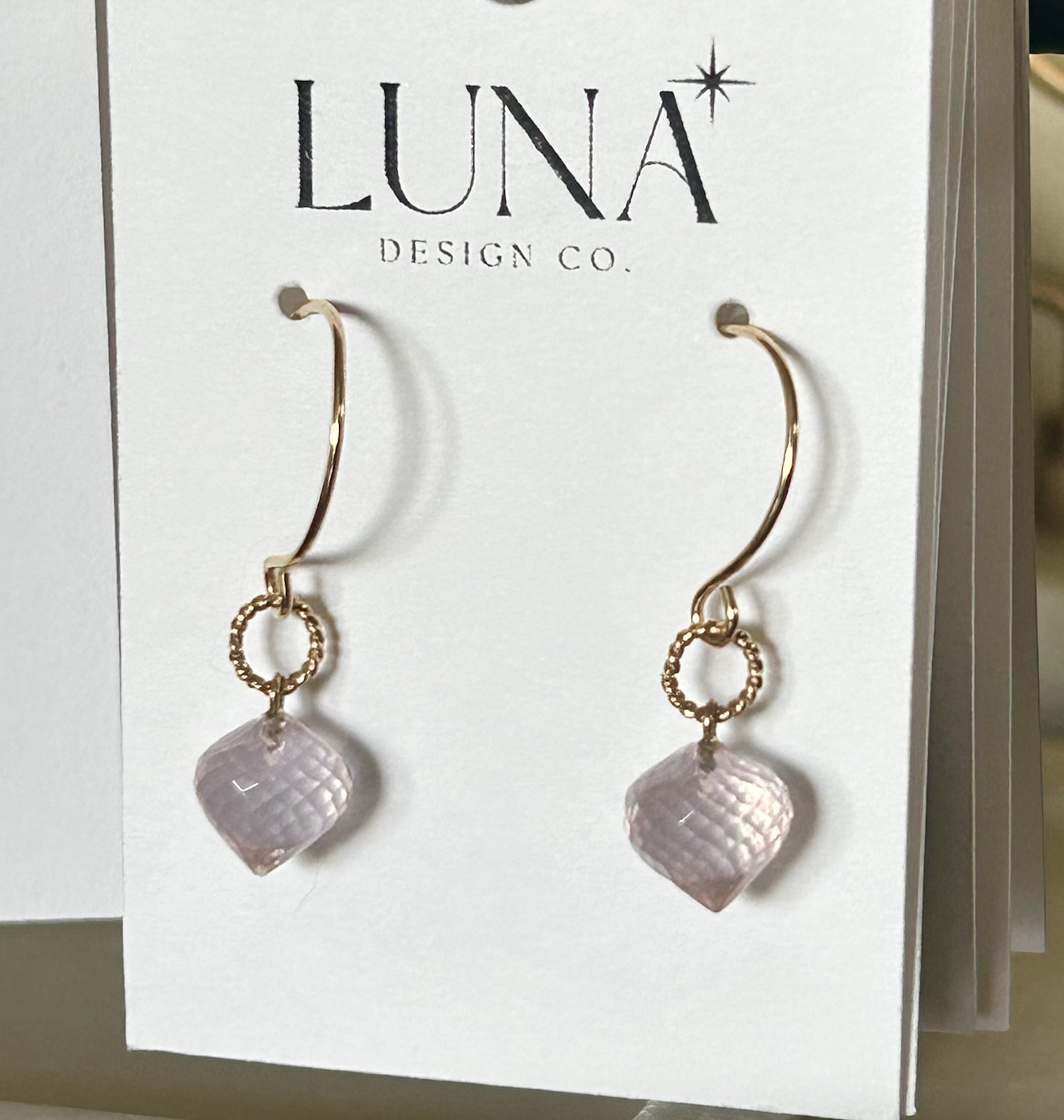 Rose Quartz Luxe Drop Earrings