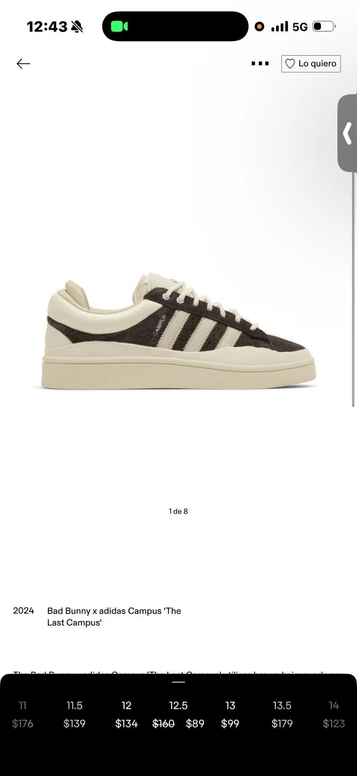 Bad Bunny x adidas Campus 'The Last Campus' (SZ 6)