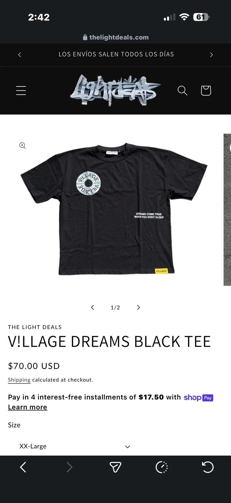 Village Dreams Black TEE