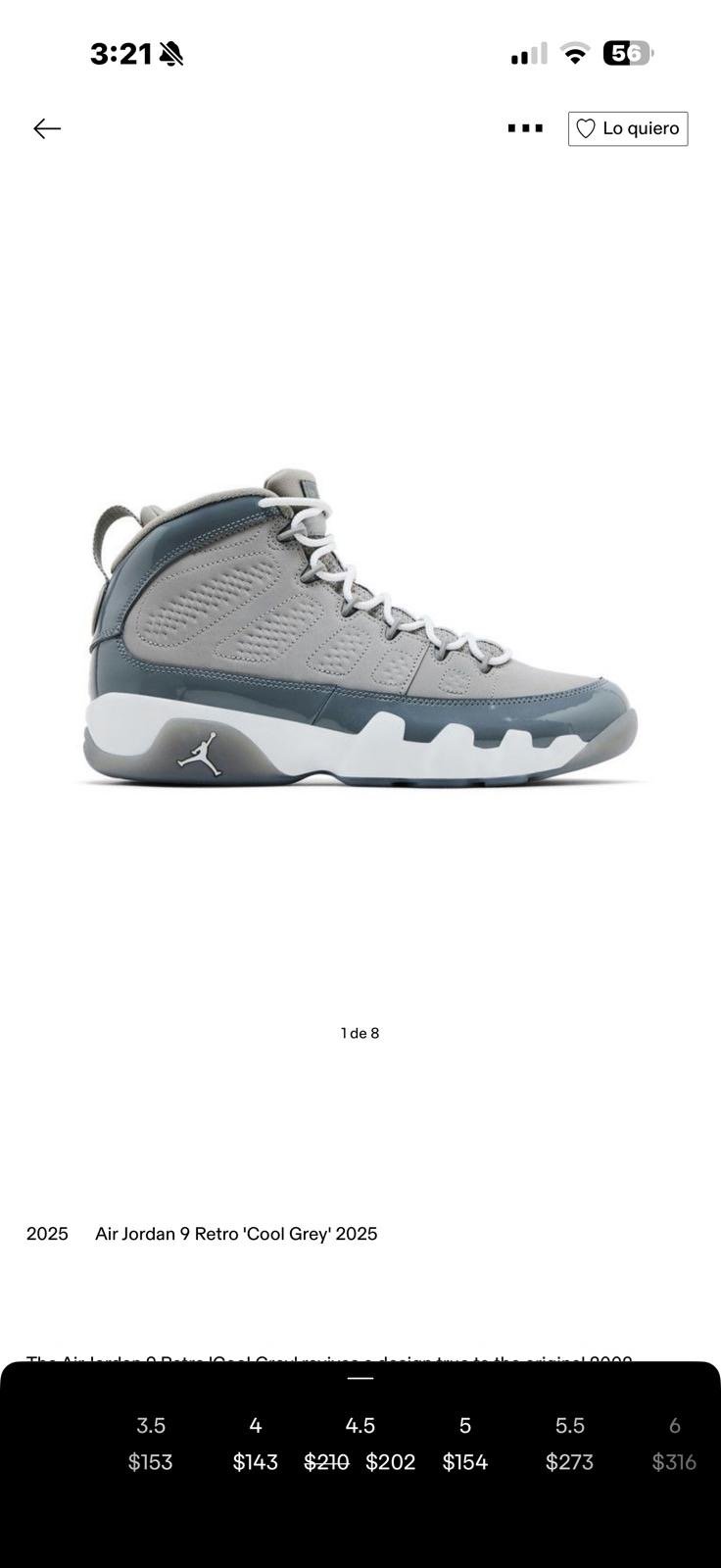 Air Jordan 9 Retro ‘Cool Gray’