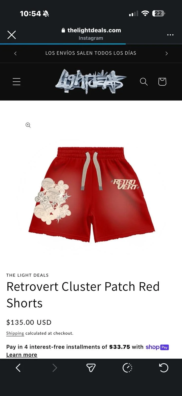 Retrovert Cluster Patch Red Shorts