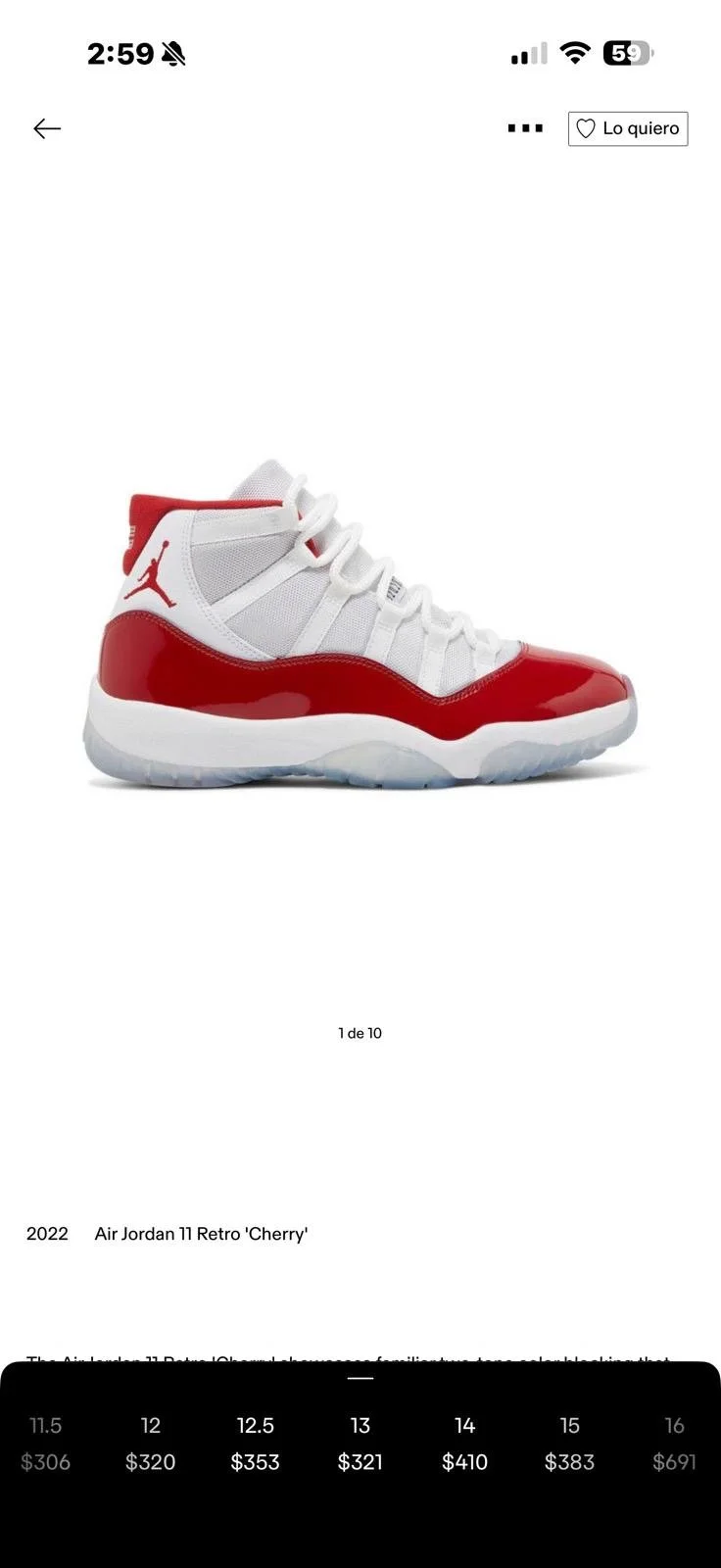 Air Jordan 11 Retro 'Cherry' (SZ 10.5)
