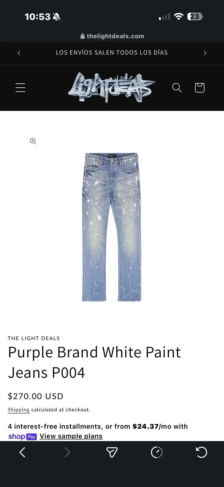 Purple Brand White Paint Jeans P004