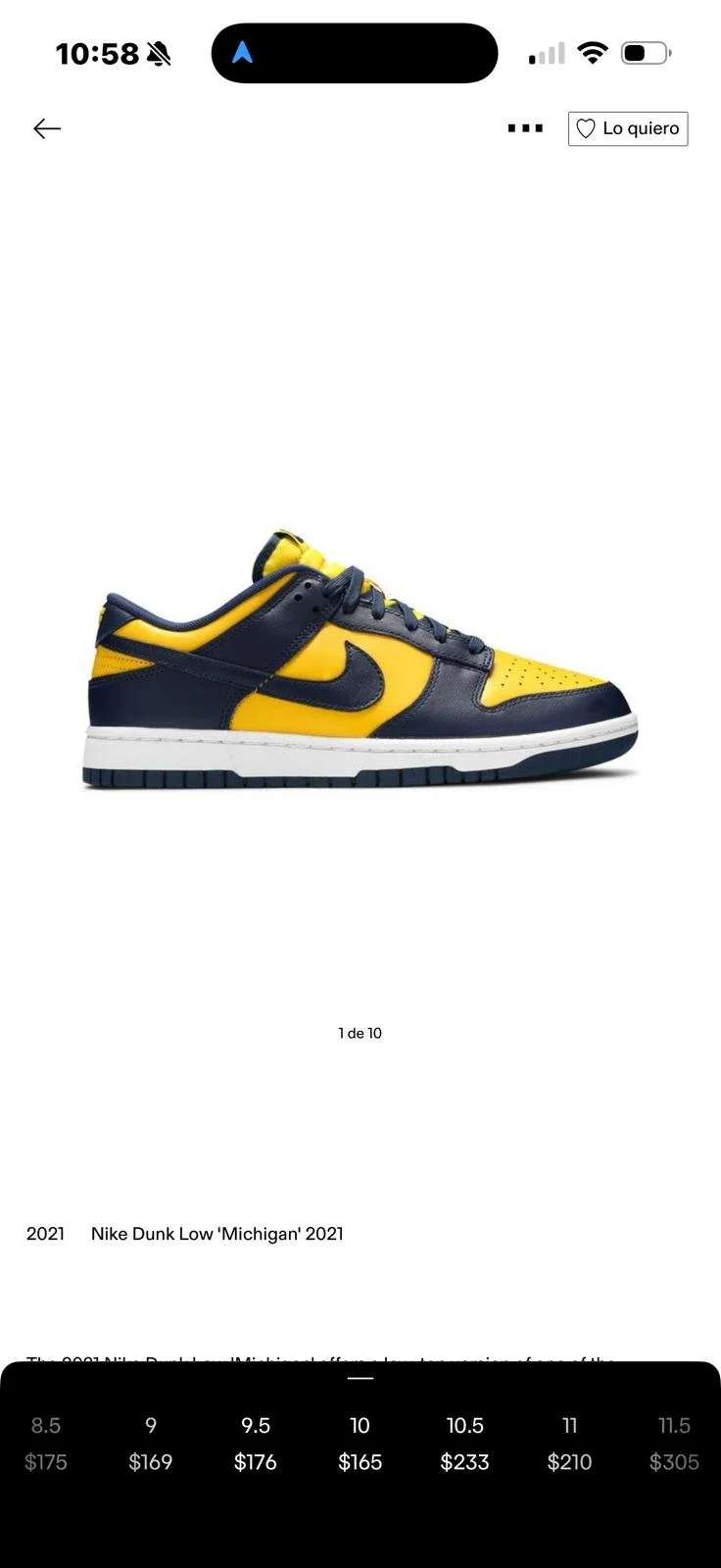 Nike Dunk Low 'Michigan' 2021’ (SZ7)
