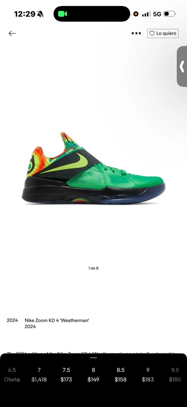 Nike Zoom KD 4 'Weatherman' 2024 (SZ 9.5)