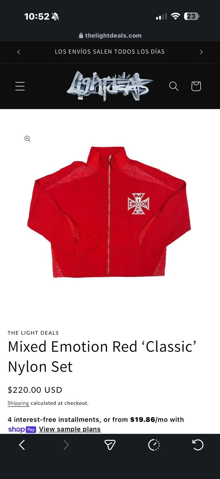 Mixed Emotion Red 'Classic' Nylon Set