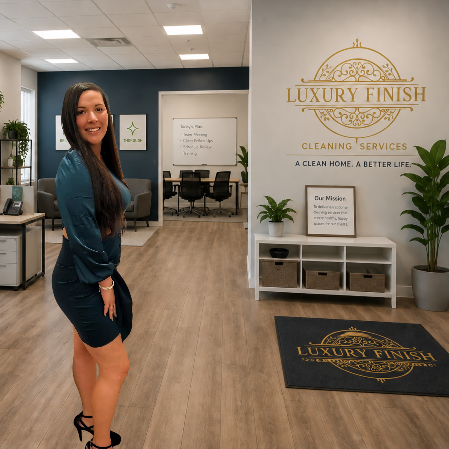 Brooke Valentine - Owner of Luxury Finish PCS LLC residential and commercial cleaning services