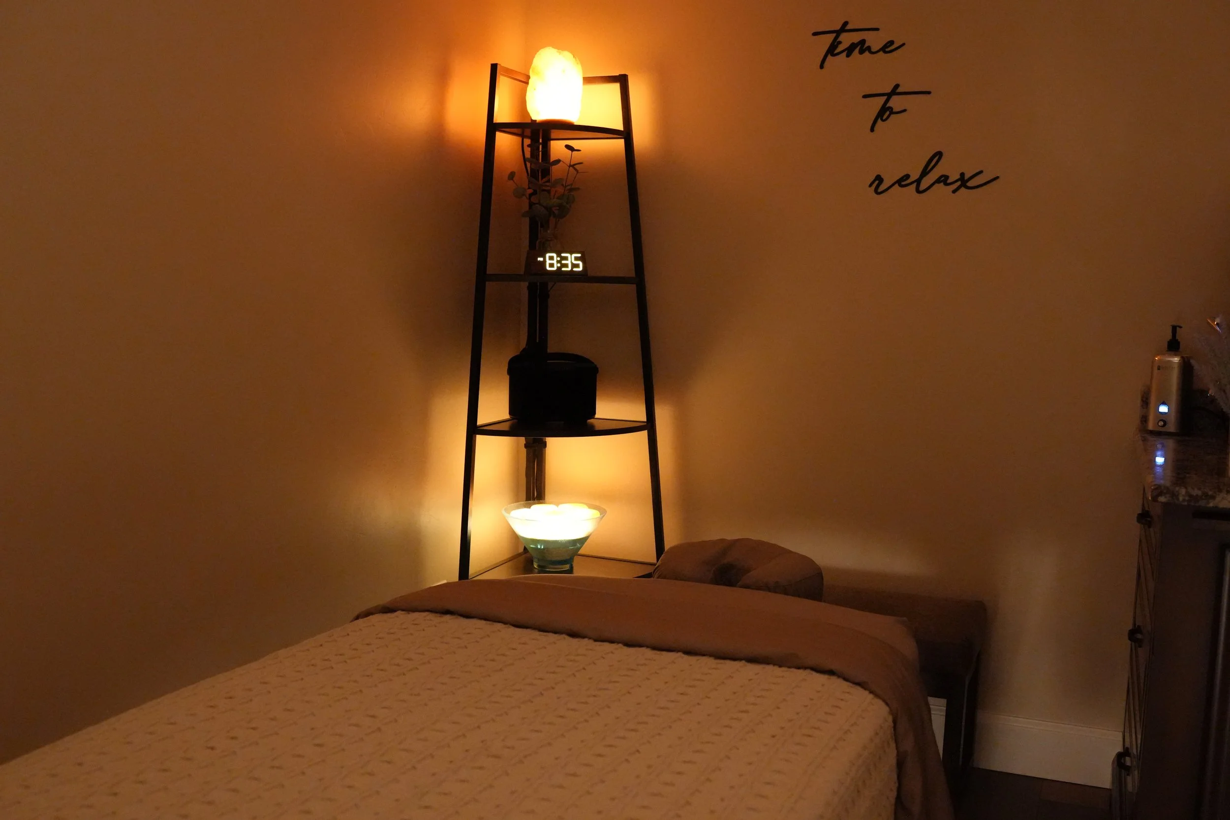 Private massage studio at Luméa Massage in Idaho Falls